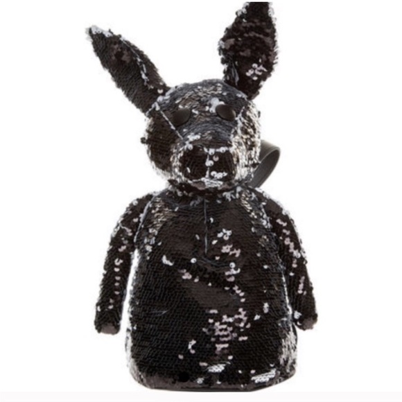 Kendall & Kylie Black Sequin Normie Dog Backpack RARE - Picture 2 of 8